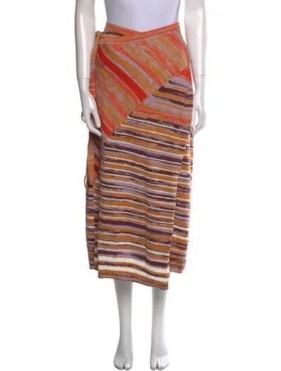 Pre-owned Simkhai Striped Midi Length Skirt W/ Tags In Neutral