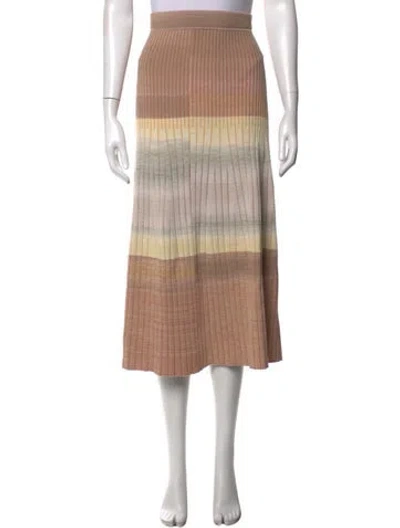Pre-owned Simkhai Striped Midi Length Skirt W/ Tags In Neutrals