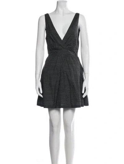 Pre-owned Simkhai Striped Mini Dress In Black