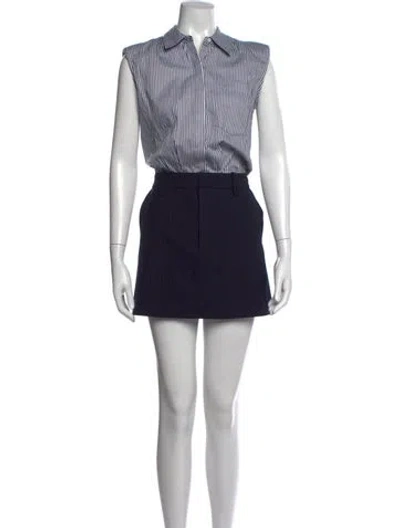 Pre-owned Simkhai Striped Mini Dress In Black