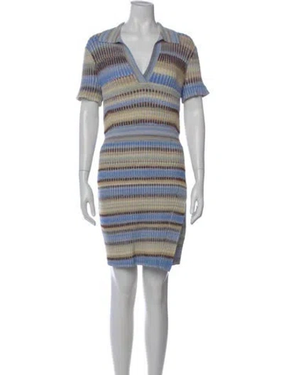 Pre-owned Simkhai Striped Mini Dress In Blue