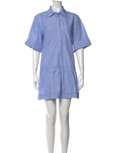 Pre-owned Simkhai Striped Mini Dress In Blue