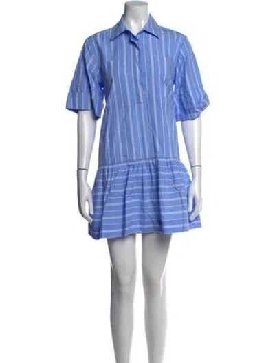 Pre-owned Simkhai Striped Mini Dress In Blue