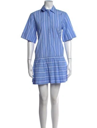 Pre-owned Simkhai Striped Mini Dress In Blue