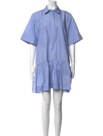 Pre-owned Simkhai Striped Mini Dress In Blue