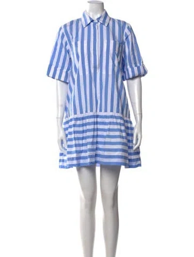 Pre-owned Simkhai Striped Mini Dress In Blue