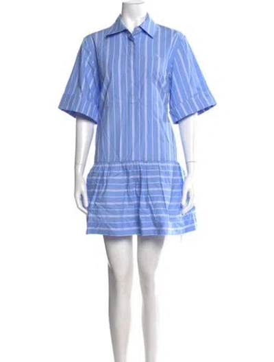 Pre-owned Simkhai Striped Mini Dress In Blue