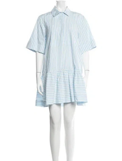 Pre-owned Simkhai Striped Mini Dress In Blue