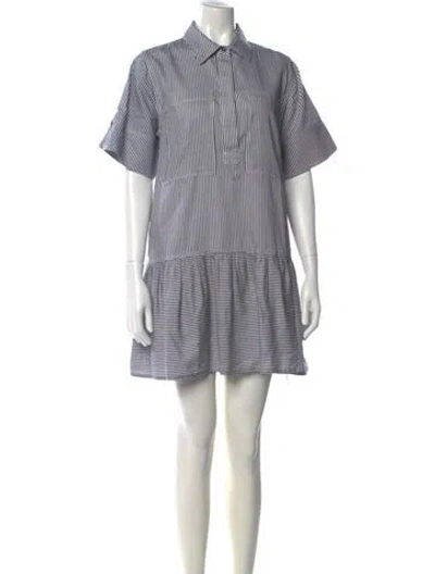 Pre-owned Simkhai Striped Mini Dress In Grey/white