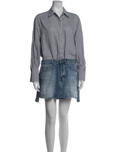 Pre-owned Simkhai Striped Mini Dress In Multi