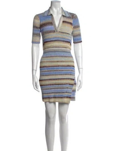 Pre-owned Simkhai Striped Mini Dress In Multicolor