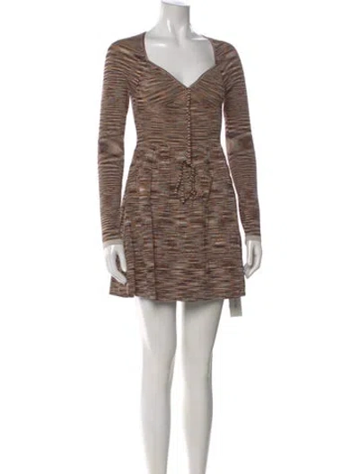 Pre-owned Simkhai Striped Mini Dress In Neutral