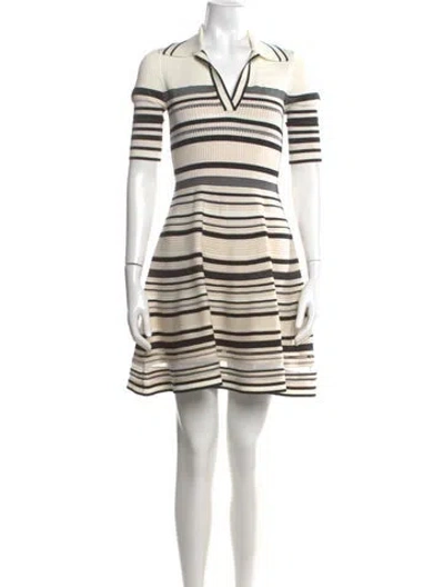 Pre-owned Simkhai Striped Mini Dress In Neutral