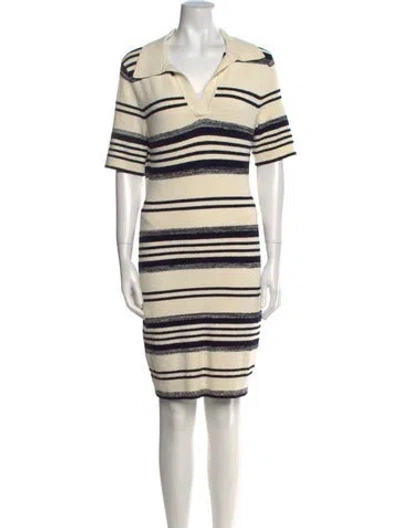 Pre-owned Simkhai Striped Mini Dress In Neutral