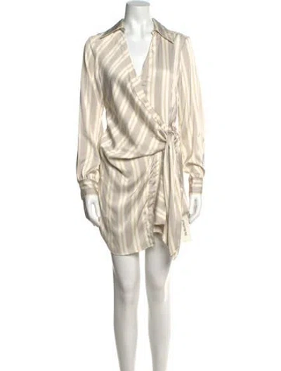 Pre-owned Simkhai Striped Mini Dress In Neutral