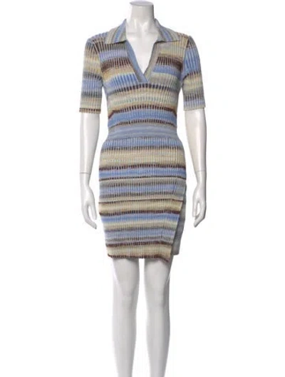 Pre-owned Simkhai Striped Mini Dress In Neutral