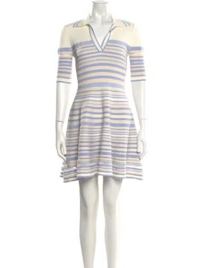Pre-owned Simkhai Striped Mini Dress In Neutral