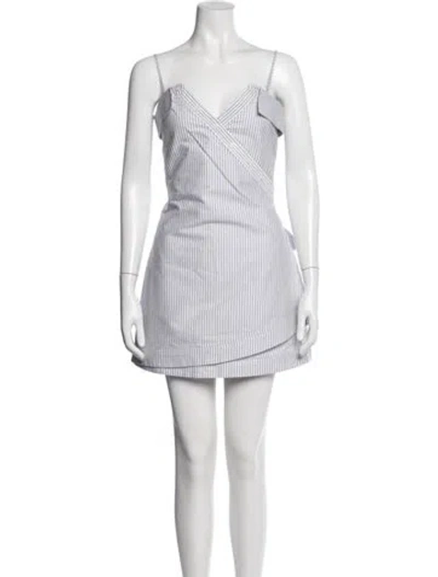 Pre-owned Simkhai Striped Mini Dress In Neutral
