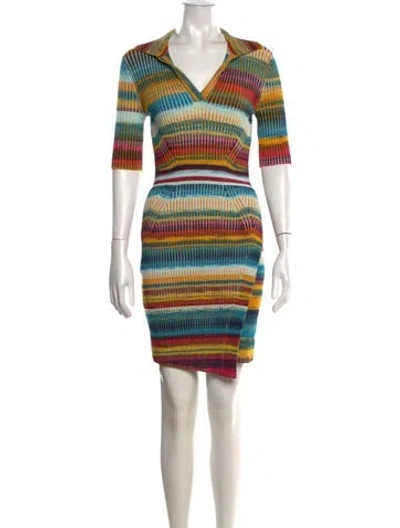 Pre-owned Simkhai Striped Mini Dress In Neutrals