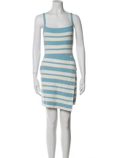 Pre-owned Simkhai Striped Mini Dress W/ Tags In Blue
