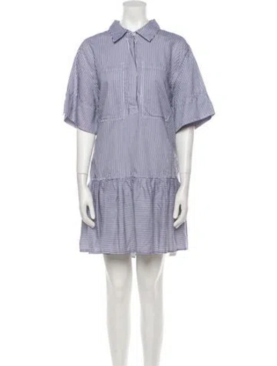 Pre-owned Simkhai Striped Mini Dress W/ Tags In Blue
