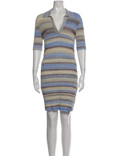 Pre-owned Simkhai Striped Mini Dress W/ Tags In Blue