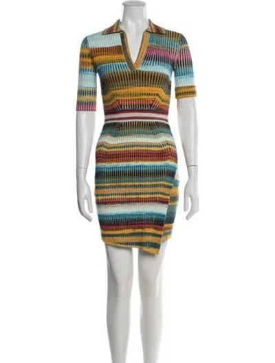 Pre-owned Simkhai Striped Mini Dress W/ Tags In Blue