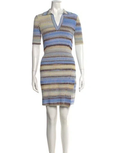Pre-owned Simkhai Striped Mini Dress W/ Tags In Blue