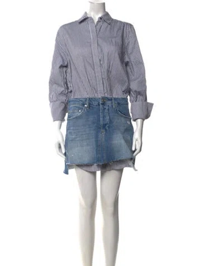 Pre-owned Simkhai Striped Mini Dress W/ Tags In Blue