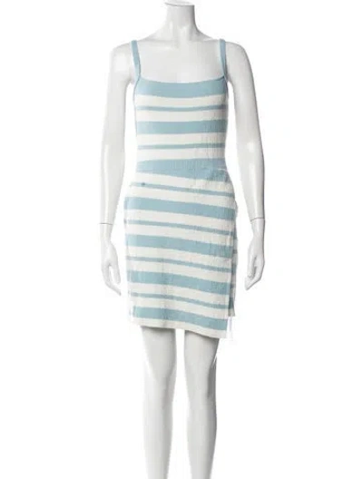 Pre-owned Simkhai Striped Mini Dress W/ Tags In Blue