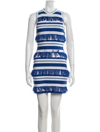 Pre-owned Simkhai Striped Mini Dress W/ Tags In Blue