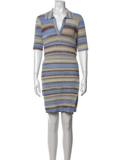 Pre-owned Simkhai Striped Mini Dress W/ Tags In Blue