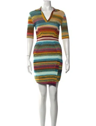 Pre-owned Simkhai Striped Mini Dress W/ Tags In Multi