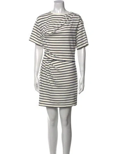 Pre-owned Simkhai Striped Mini Dress In White