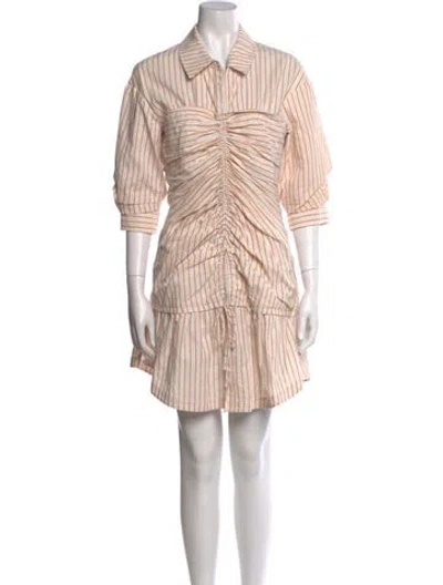 Pre-owned Simkhai Striped Mini Dress In White