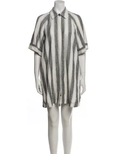 Pre-owned Simkhai Striped Mini Dress In White