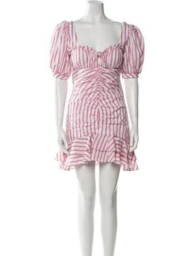 Pre-owned Simkhai Striped Mini Dress In White