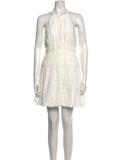 Pre-owned Simkhai Striped Mini Dress In White