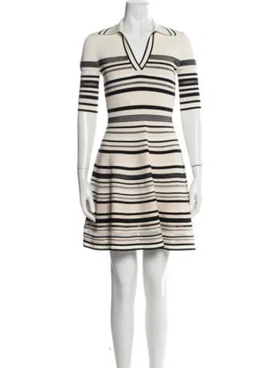 Pre-owned Simkhai Striped Mini Dress In White
