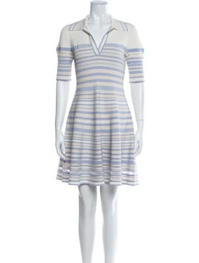 Pre-owned Simkhai Striped Mini Dress In White