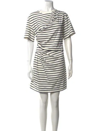 Pre-owned Simkhai Striped Mini Dress In White