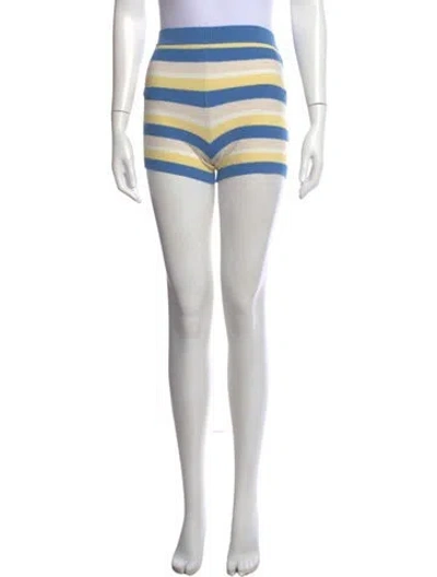 Pre-owned Simkhai Striped Mini Shorts In Black