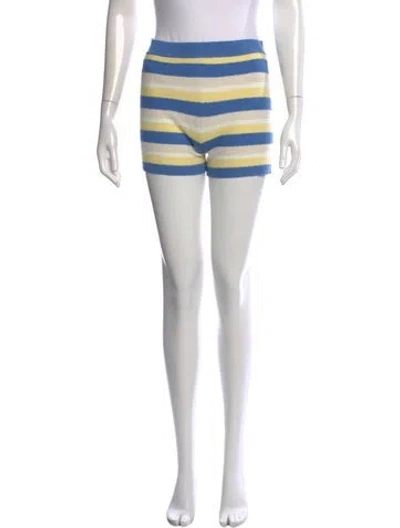Pre-owned Simkhai Striped Mini Shorts In Blue