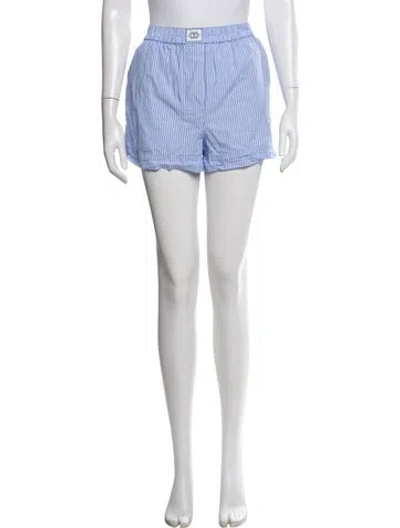 Pre-owned Simkhai Striped Mini Shorts In Blue/white