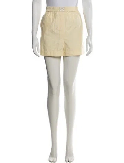 Pre-owned Simkhai Striped Mini Shorts In Neutral