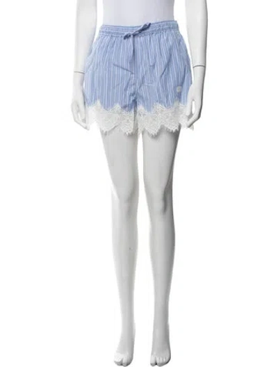 Pre-owned Simkhai Striped Mini Shorts W/ Tags In Blue/white