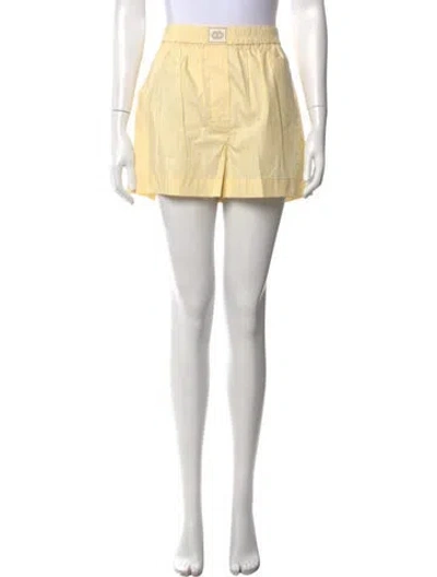 Pre-owned Simkhai Striped Mini Shorts W/ Tags In Yellow