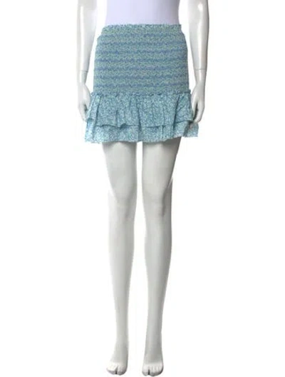 Pre-owned Simkhai Striped Mini Skirt In Blue