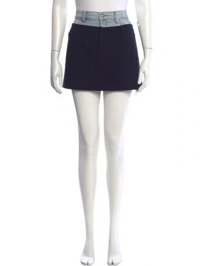 Pre-owned Simkhai Striped Mini Skirt In Blue