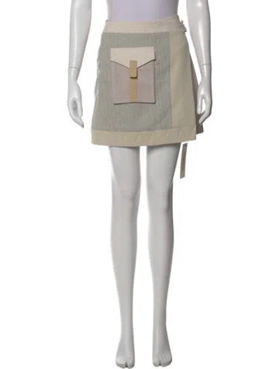 Pre-owned Simkhai Striped Mini Skirt In Neutral